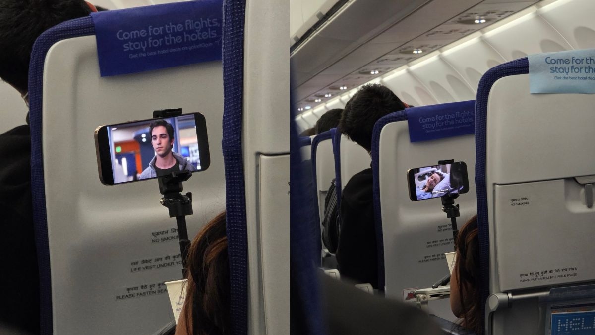 IndiGo Passenger's Tripod Jugaad for In-Flight Binge-Watching
