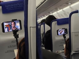 IndiGo Passenger's Tripod 'Jugaad' For Watching Shows Is Pure Genius