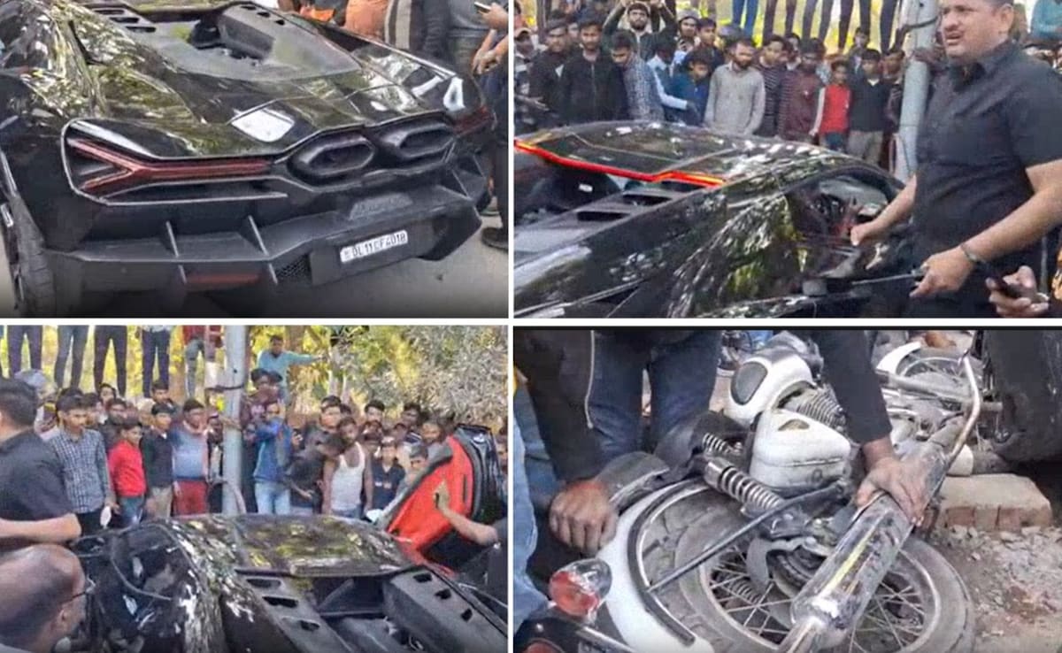 UP Businessman's Son Rams Lamborghini Into Pedestrians, Hits Auto, Bike