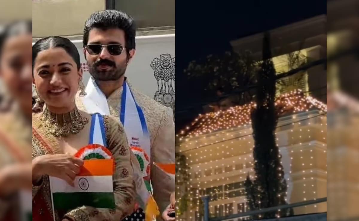 Vijay Deverakonda's Hyderabad House Lit Up Ahead Of Wedding With Rashmika Mandanna On February 26