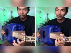 नीले ड्रम से गिटार बनाकर...छेड़ी ऐसी धुन, सुन दिल हार बैठे लोग