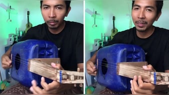 नीले ड्रम से गिटार बनाकर...छेड़ी ऐसी धुन, सुन दिल हार बैठे लोग