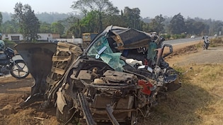 कागज की तरह मुड़ गई फॉर्च्यूनर, उड़े परखच्चे, निशानेबाज संभाजी पाटिल की मौत की तस्वीरें हिला देंगी