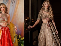 Sophie Shine Brings <i>Desi</i> Glam In Lehengas To Her Pre-Wedding Celebrations With Shikhar Dhawan