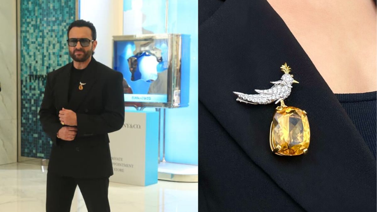 Saif Ali Khan Rocks A Women's Ruby-Diamond Brooch Worth Rs 42 Lakh In Mumbai