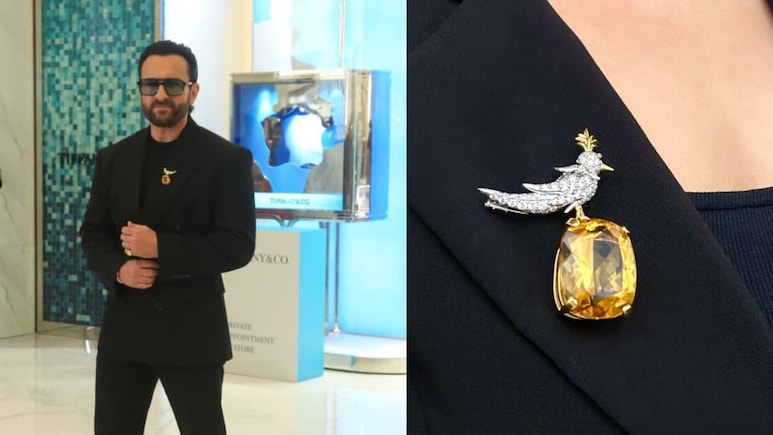Saif Ali Khan Rocks A Women's Ruby-Diamond Brooch Worth Rs 42 Lakh In Mumbai