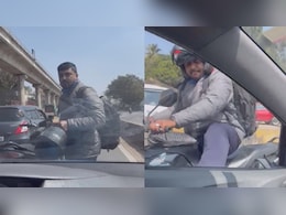 Video: Bengaluru Bike Rider Attacks Car, Makes Obscene Gestures