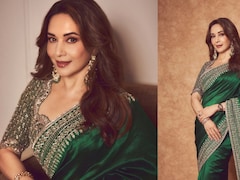 Madhuri Dixit Stuns In A Rs 1.4 Lakh Green Silk Saree