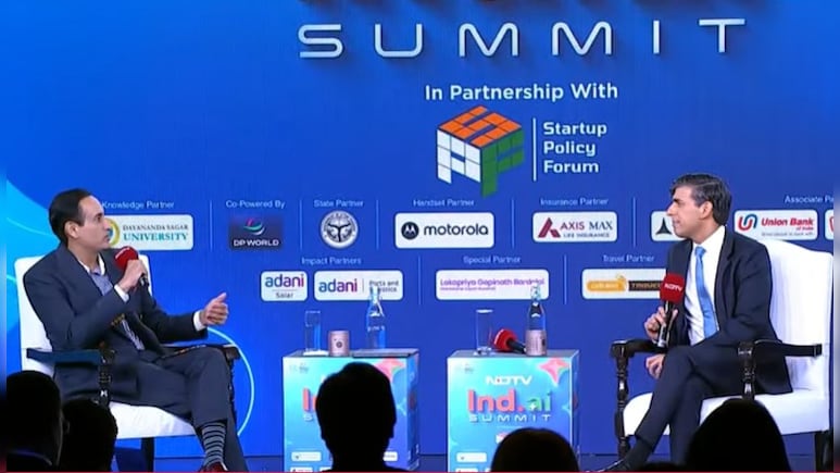 AI सुपरपावर्स में तेजी से जगह बना रहा भारत, NDTV AI Summit में बोले पूर्व ब्रिटिश पीएम ऋषि सुनक