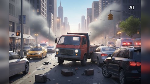 नशेड़ी ट्रक चालक ने कई वाहनों को मारी टक्कर, पांच घायल; इंदौर-खंडवा रोड पर हुआ हादसा