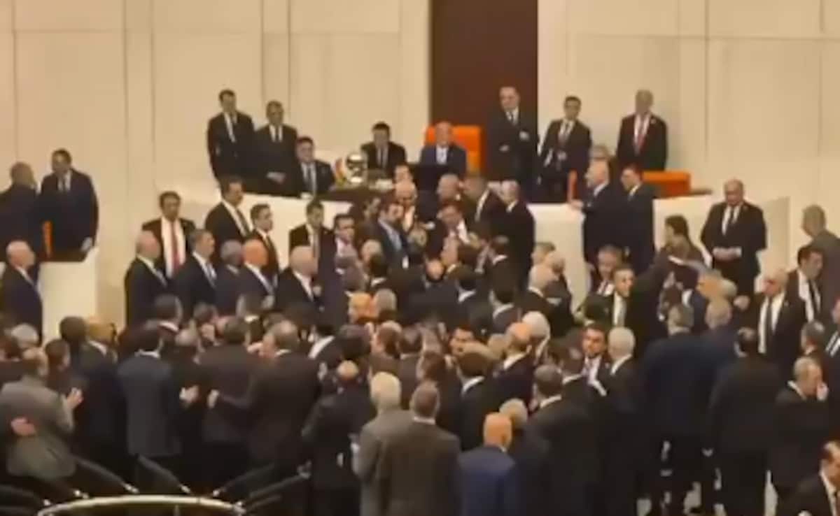 Video: Punches Fly In Turkish Parliament Over Justice Minister's Appointment