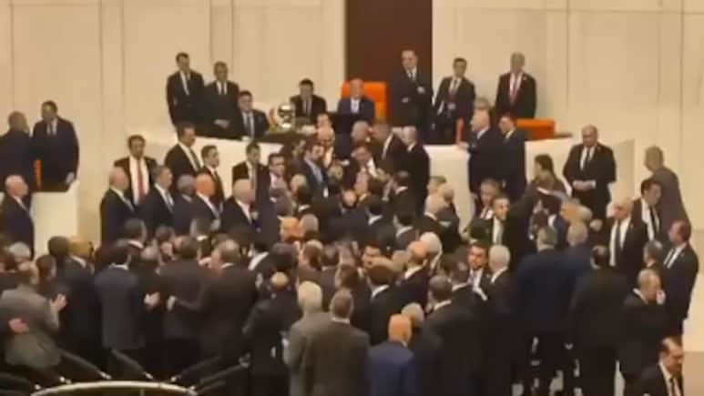 Video: Punches Fly In Turkish Parliament Over Justice Minister's Appointment