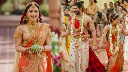 Rashmika Mandanna-Vijay Deverakonda Wedding Looks Decoded: Couple Stuns In  Traditional Anamika Khanna Ensembles, Gold Jewellery