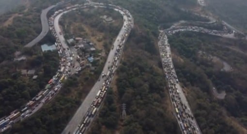 Watch: Drone Footage Shows Full Extent Of Massive Mumbai-Pune