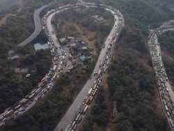 Watch: Drone Footage Shows Full Extent Of Massive Mumbai-Pune Expressway Traffic Jam