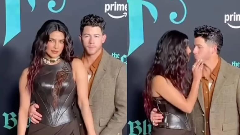 Priyanka Chopra And Nick Jonas Seal The Deal With A Kiss At <i>The Bluff</i> Premiere