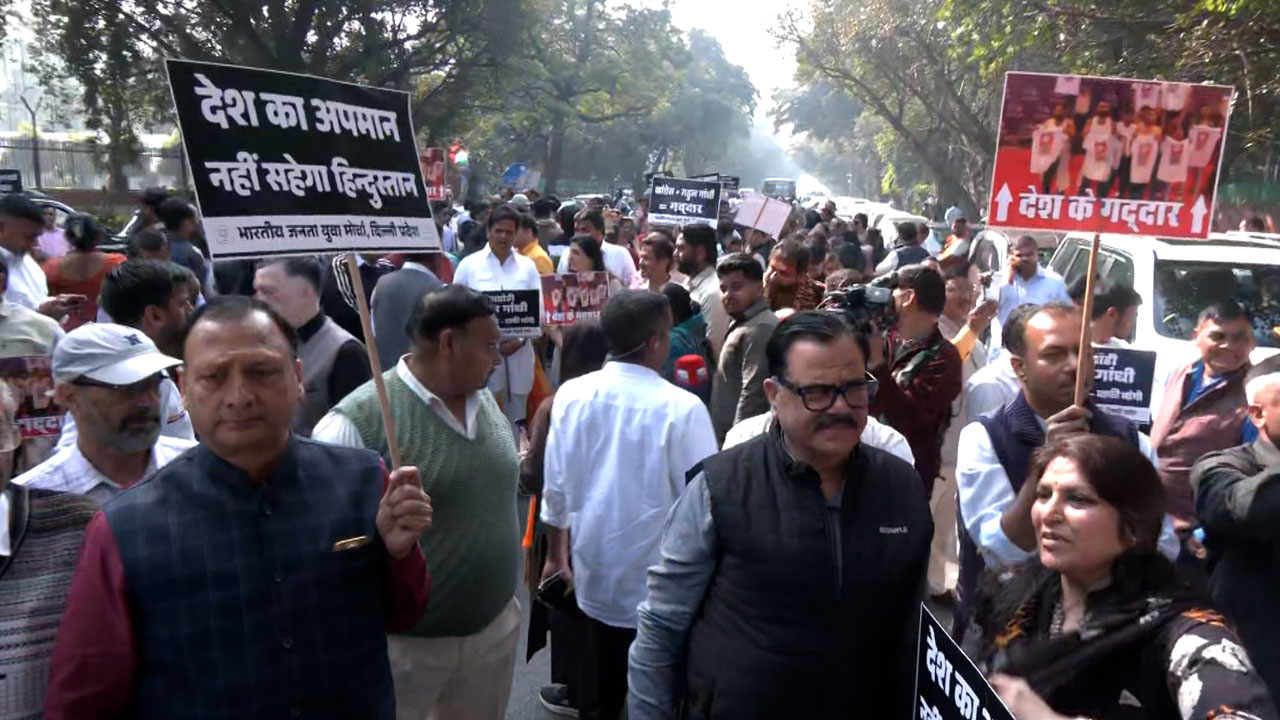 BJP Holds Delhi Protest; Accuses Congress Of Disrupting AI Summit