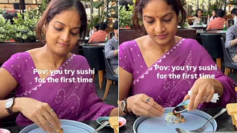 पहली बार सुषि खा रही थी महिला, किया ऐसा खिलवाड़, यूजर्स बोले- Video देखकर बेहोश हो जाएंगे जापानी