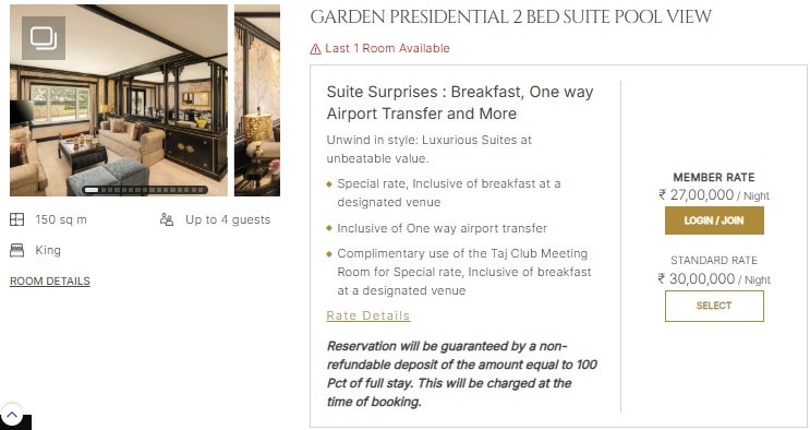 Garden Presidential 2 Bed Suite Pool View