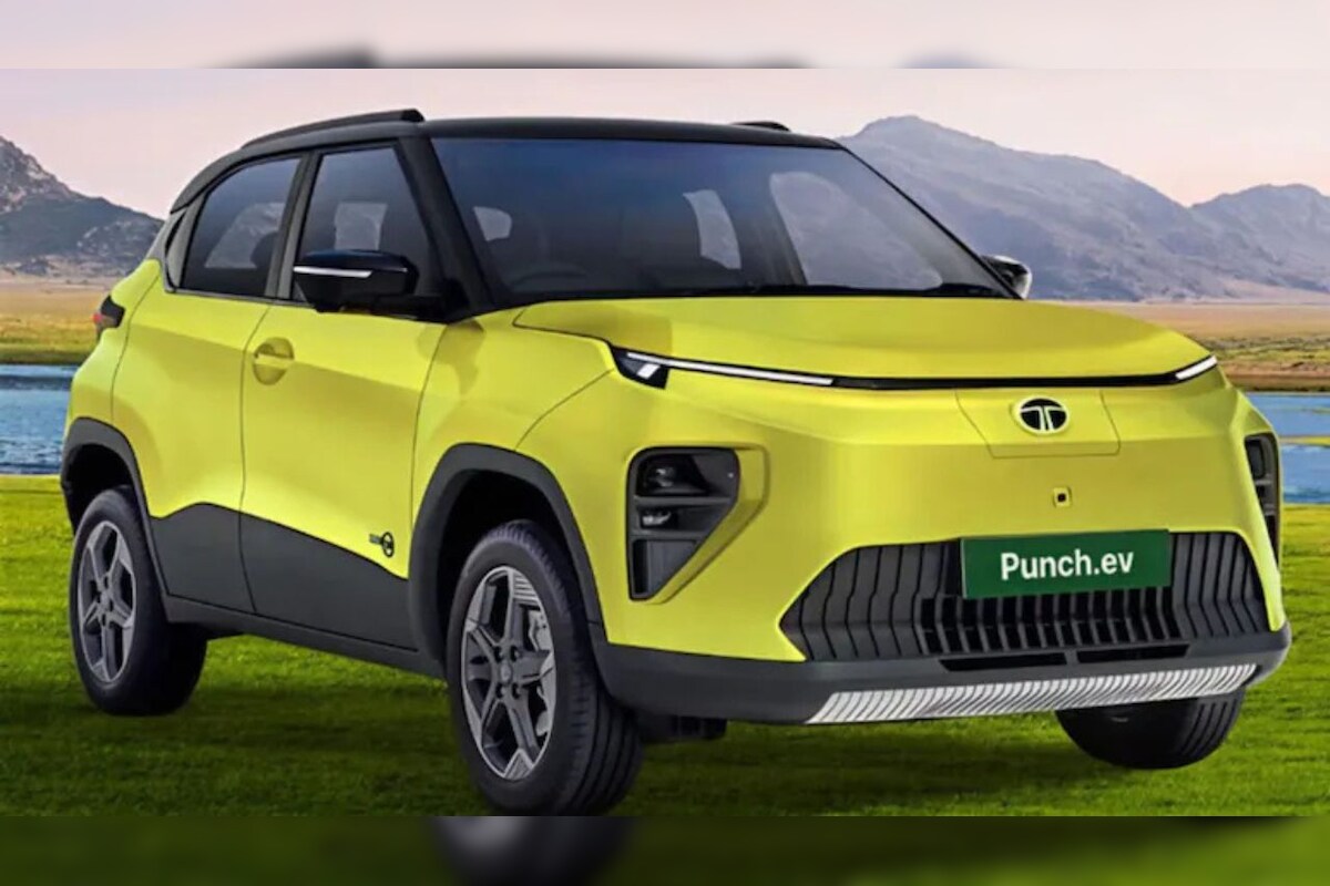 Punching Rgt Tata Punch EV Facelift Snapped Undisguised Ahead Of January 20 Launch