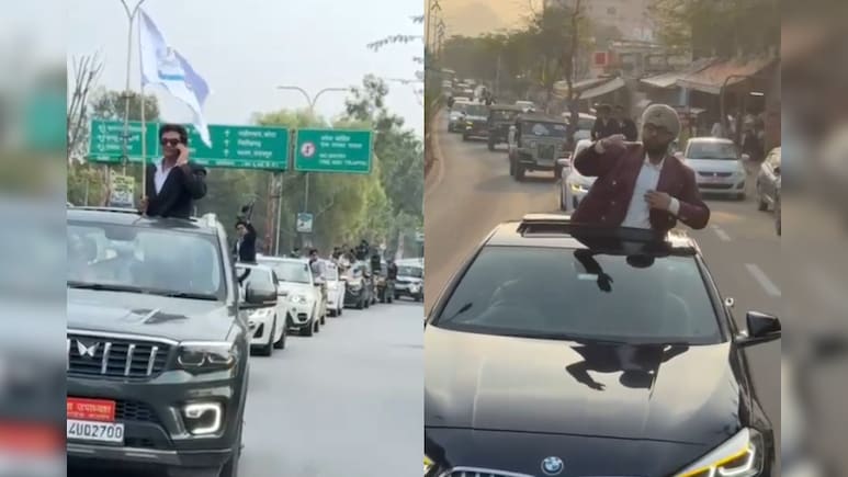 लग्जरी गाड़ियां, धुएं के छल्ले उड़ाते छात्र, फेयरवेल के बाद स्टंट-कार रेसिंग के साथ सेलिब्रेशन, वीडियो वायरल