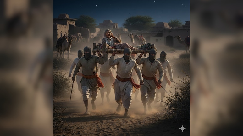 Rajasthan: चांदी के लालच में खटिया समेत बुजुर्ग महिला को उठा ले गए चोर, हाथ - पैर बांधे खेत में मिली बेबस