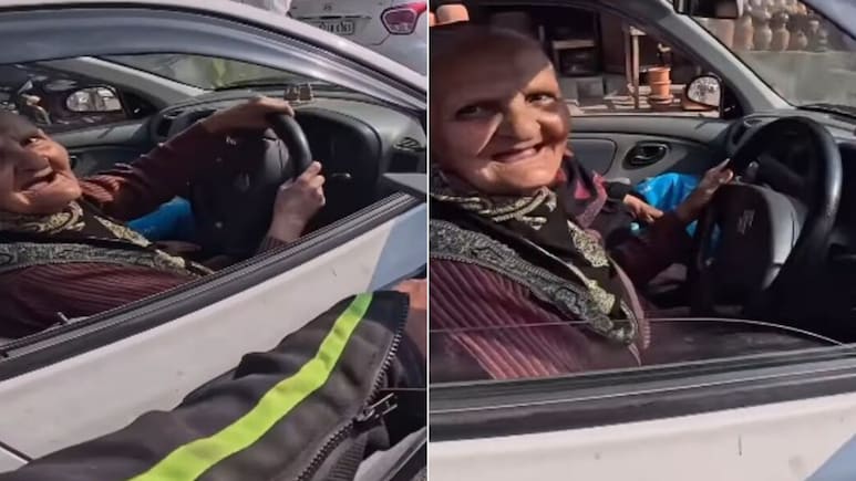 90 साल की उम्र में भी स्टेयरिंग पर कमाल, ट्रैफिक में फर्राटे से गाड़ी चलाती जम्मू की &lsquo;दादी&rsquo; हुईं वायरल