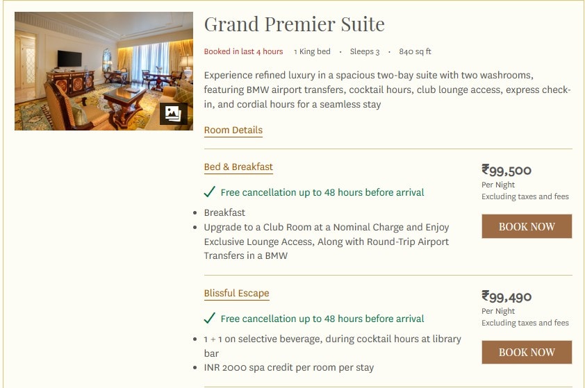 Grand Premier Suite in March 