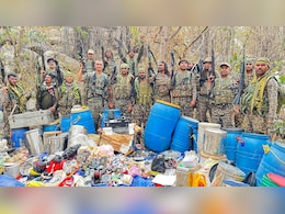 नक्सलियों के खास अड्डे तक पहुंचे सुरक्षाबल, भारी मात्रा में विस्फोटक, राशन और IED बरामद&nbsp;