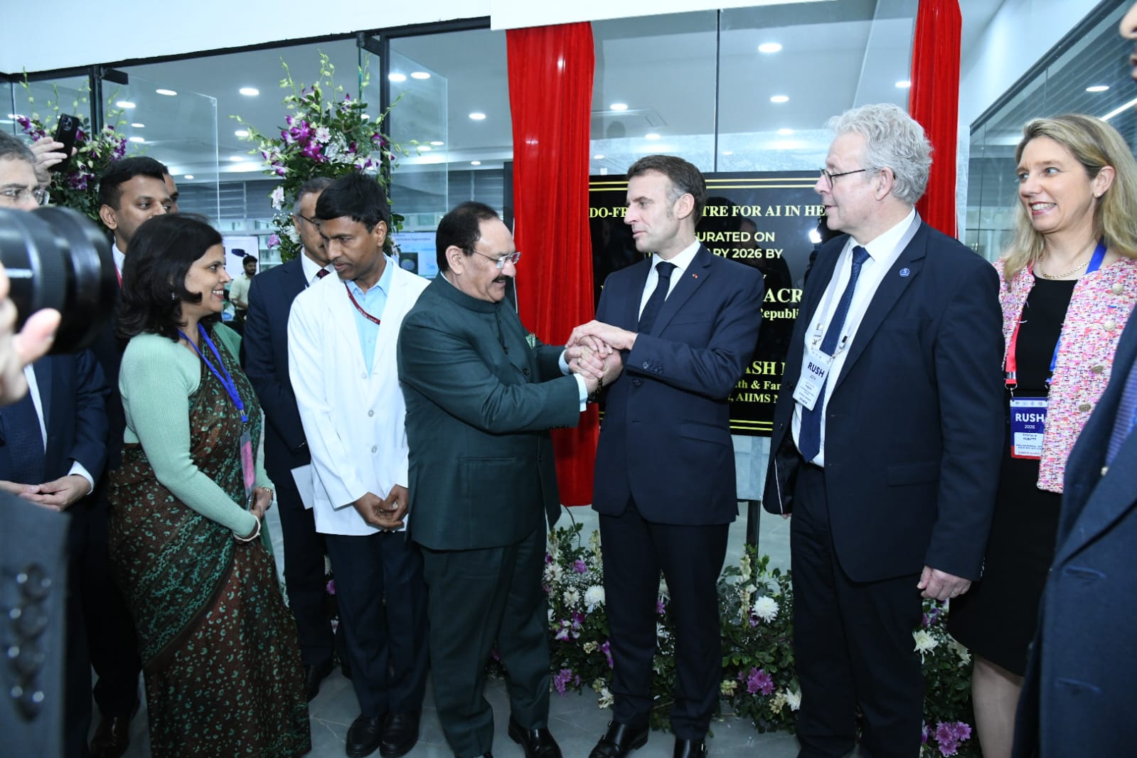 The centre was inaugurated by Emmanuel Macron and Union Health Minister J P Nadda