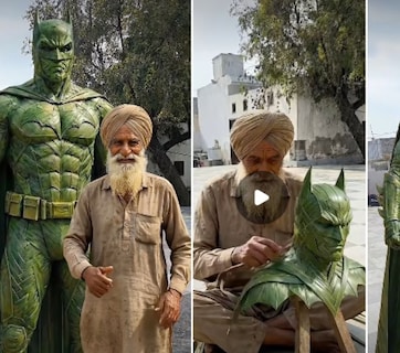 नारियल के पत्ते से बनाया बैटमैन सूट, किसी ने कहा AI‑generated, तो किसी ने की तारीफ, देखिए वीडियो