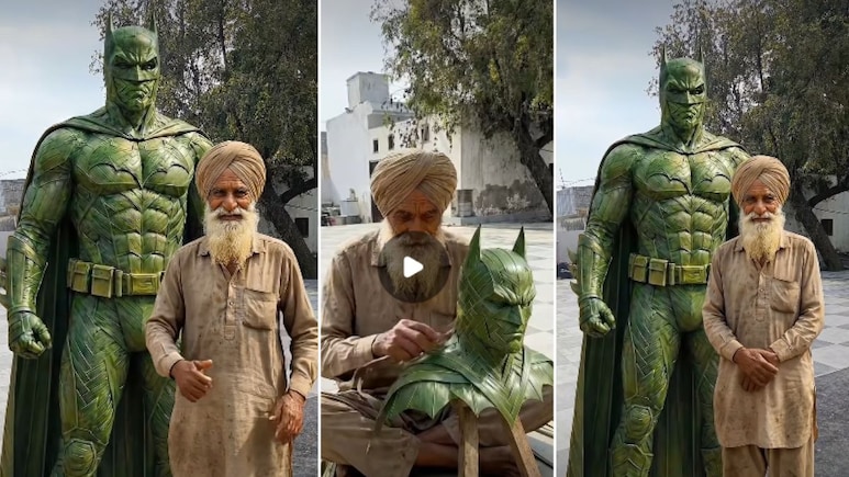 नारियल के पत्ते से बनाया बैटमैन सूट, किसी ने कहा AI‑generated, तो किसी ने की तारीफ, देखिए वीडियो