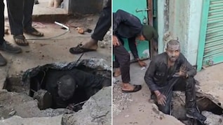 VIDEO: नाले से निकला युवक का हाथ! लोगों ने समझा लाश है, लेकिन जिंदा निकला शख्स