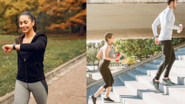 Climbing stairs and brisk walking are both great exercises
