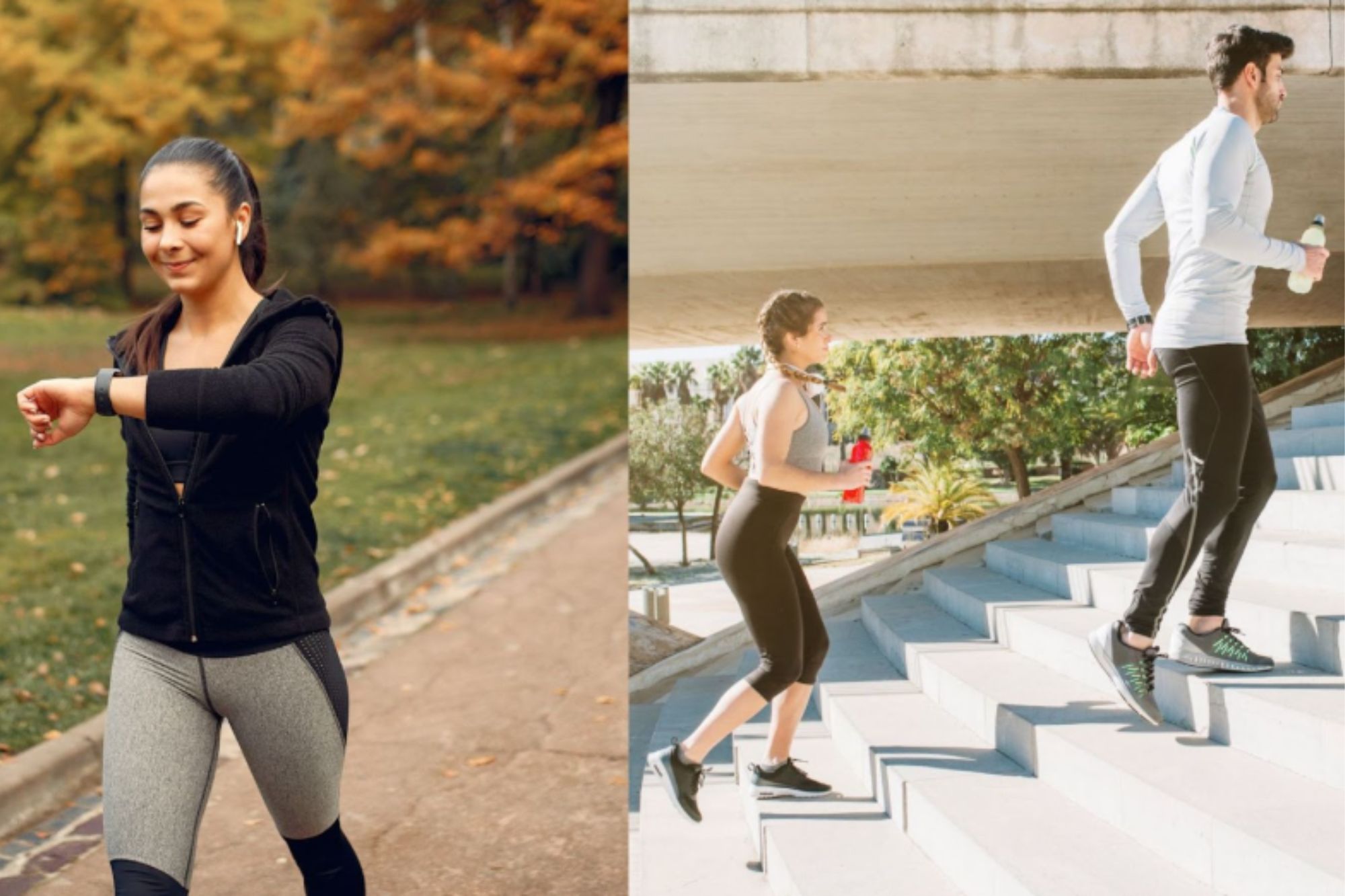 Climbing stairs and brisk walking are both great exercises