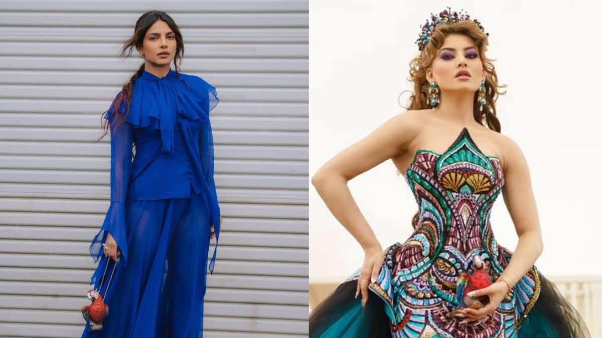 Priyanka Chopra Styles A Rs 5 Lakh Parrot Clutch For <i>The Bluff</i> Press Tour, Internet Draws Parallels To Urvashi Rautela