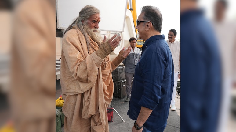 Pics: Amitabh Bachchan Reunites With Kamal Haasan After 40 Years On <i>Kalki 2</i> Set