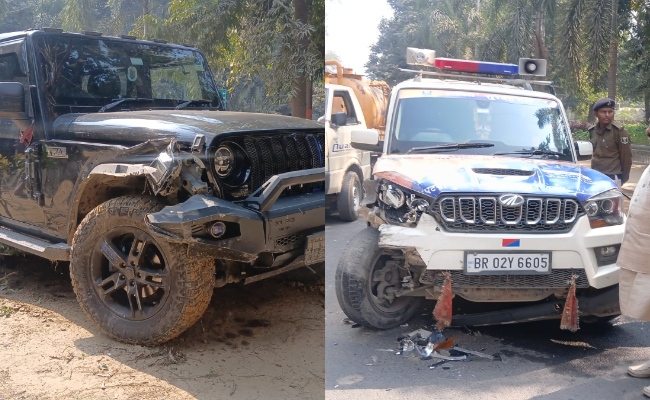 Thar Breaks Through Barricade, Rams Police Vehicle Near Nitish Kumar's Home