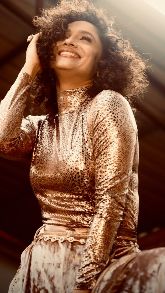 Ankita Lokhande Drops A Metallic‑velvet Power Look