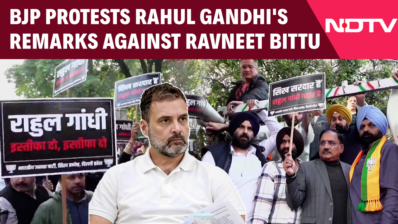 Rahul Gandhi Row: BJP Stages Protest in Support of Ravneet Singh Bittu