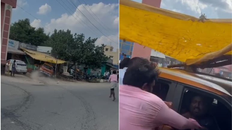Drunk Driver Goes On Rampage In Tamil Nadu, Rams Shops, Vehicles