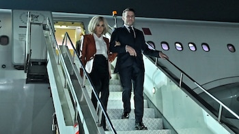 France President Emmanuel Macron Lands In Mumbai | Watch Video