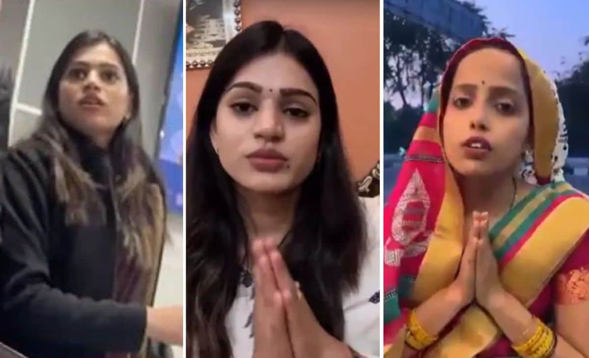 वायरल वीडियो में एक्शन में दिख रही आस्था, दूसरी तस्वीर आस्था की सफाई वाले वीडियो की है, तीसरी तस्वीर ऋतू की है.