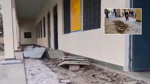राजस्थान: विधायक के सामने ही खुल गई पोल, स्कूल भवन के लोकार्पण समारोह में उखड़ी फर्श