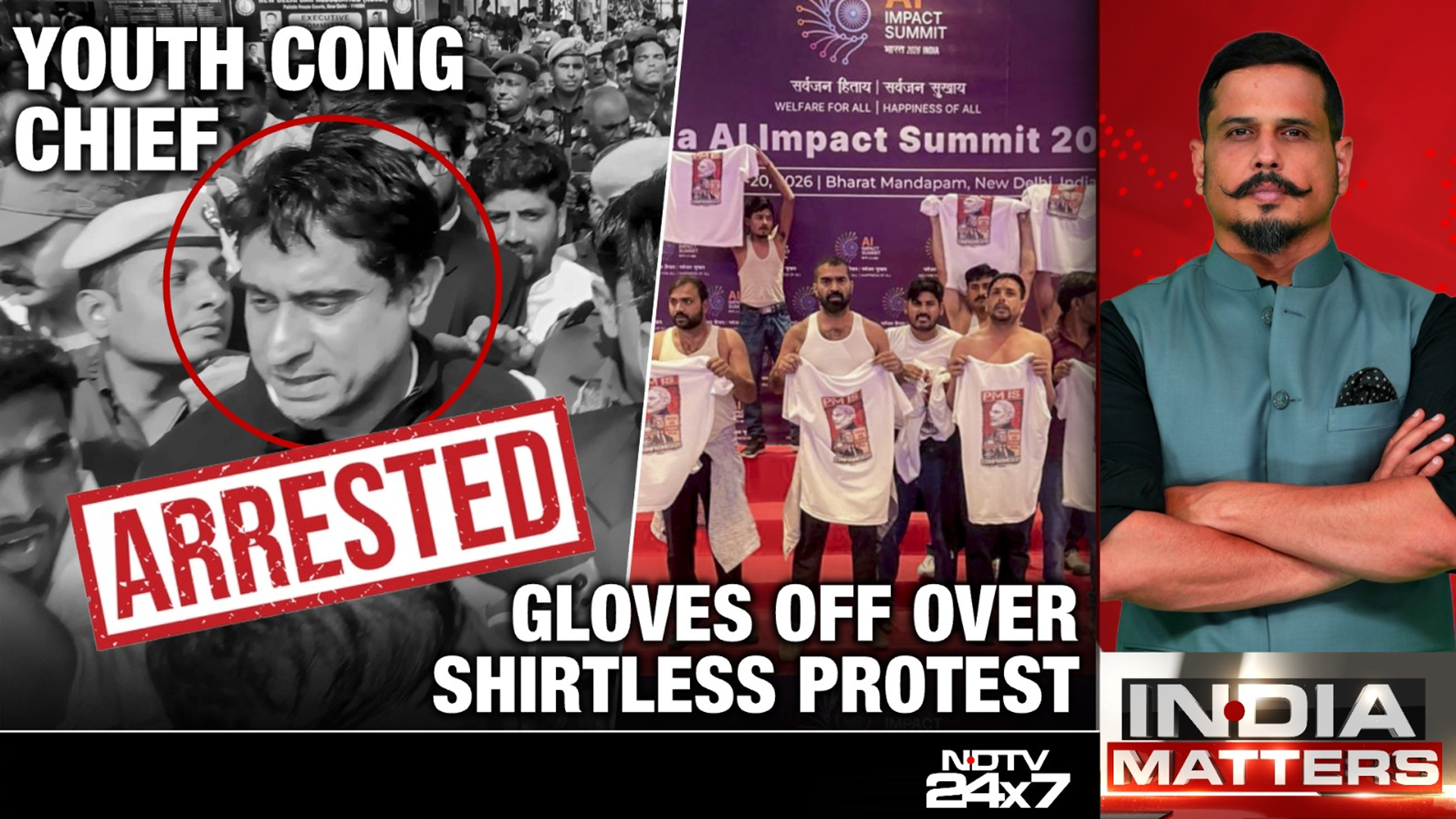 Youth Congress Chief Arrested: Gloves Off Over Shirtless Protest