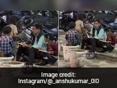 Man Teaches Homeless Children On Footpath In Delhi, Video Goes Viral