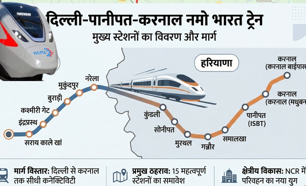 पंचकूला, कुरुक्षेत्र तक चलेगी नमो भारत ट्रेन! चंडीगढ़ दूर नहीं, दिल्ली-पानीपत-करनाल रैपिड रेल रूट का नया प्लान