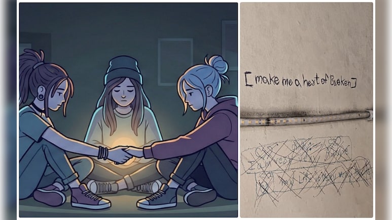 I am very alone... सुसाइड करने वाली गाजियाबाद की तीन बहनों ने घर की दीवारों पर लिखी ये बात