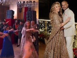 शिखर धवन ने अपने संगीत में होने वाली वाइफ के साथ किया &lsquo;धुरंधर&rsquo; के गाने पर डांस, सामने आईं हल्दी की अनदेखी तस्वीरें