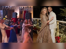 Viral: Shikhar Dhawan And Sophie Shine Groove To <i>Dhurandhar</i> Track On Sangeet Night